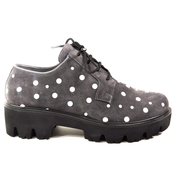 CESARE GASPARI 🇮🇹 WOMEN'S GREY SUEDE COMFORT FASHION LOAFERS - Picture 4 of 8